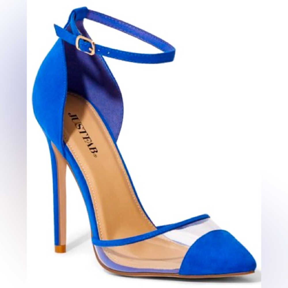 NEW JUSTFAB BLUE HEELS 6.5
